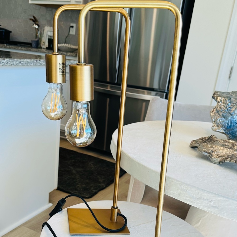 2 CB2 lamps (shadeless)- brass